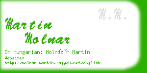 martin molnar business card